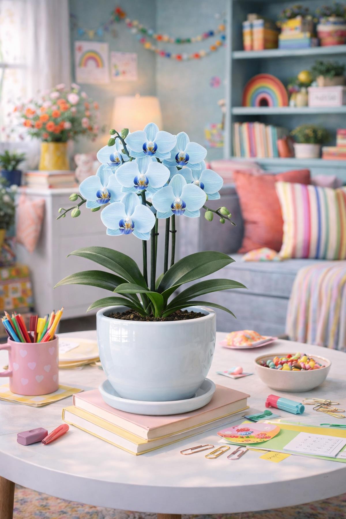 Evdek Tabaklı Beyaz U Çömlek Saksı 24x24 Cm - 7032884