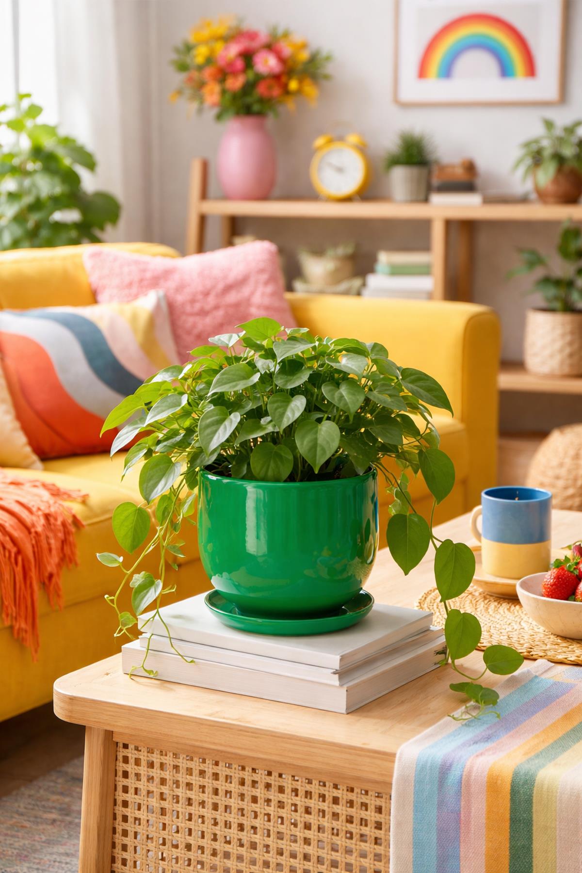 Evdek Tabaklı Çimen U Çömlek Saksı 16x16 Cm