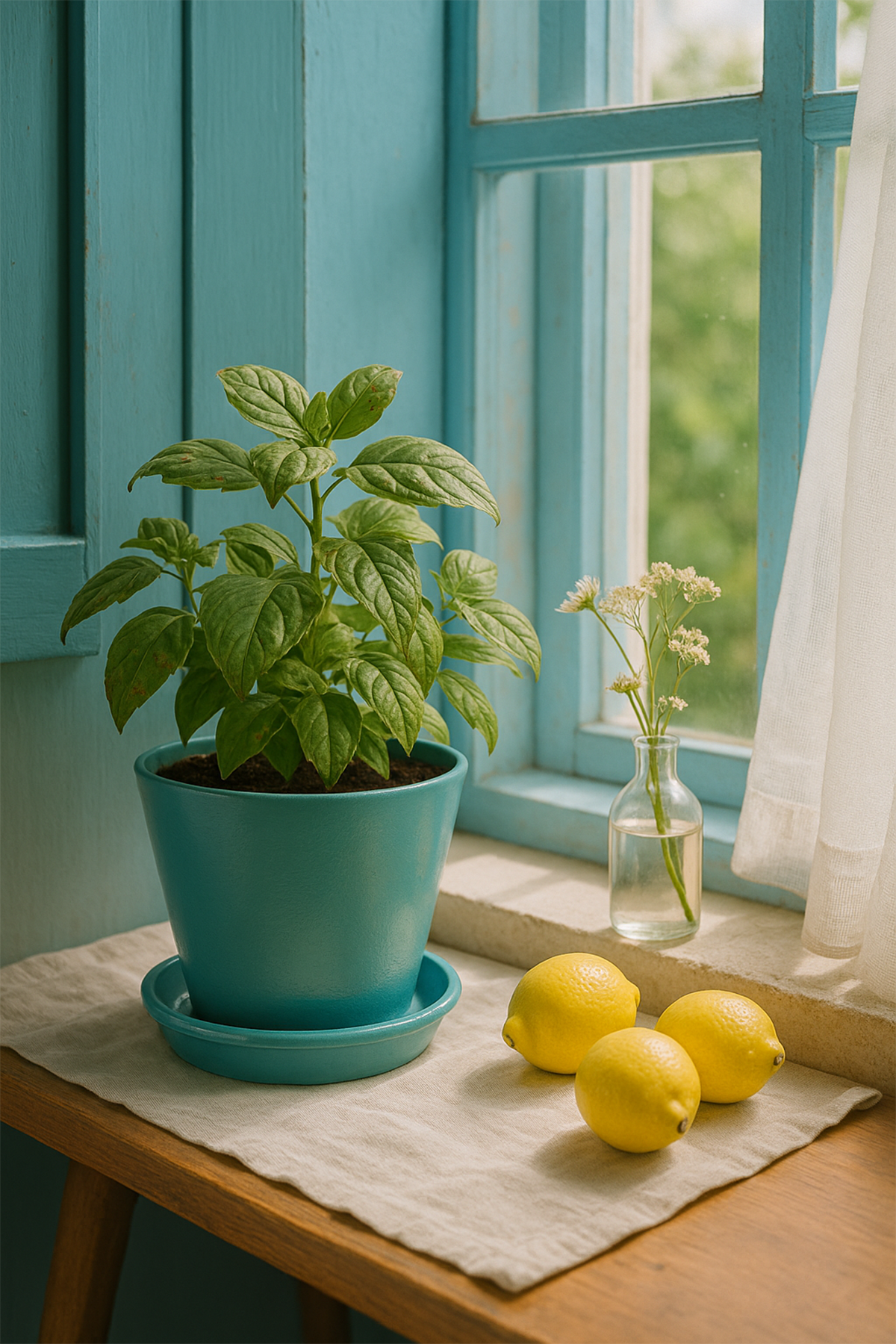 Evdek Tabaklı Mint Konik Çömlek Saksı 16x16 Cm