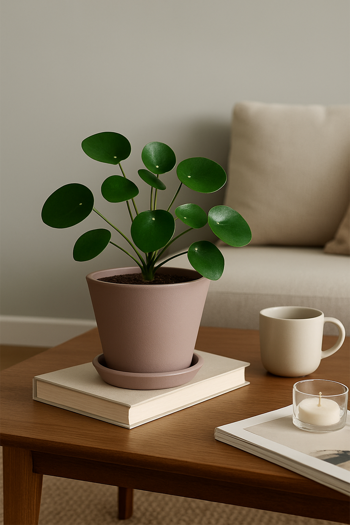 Evdek Tabaklı Vizon Konik Çömlek Saksı 14x15 Cm