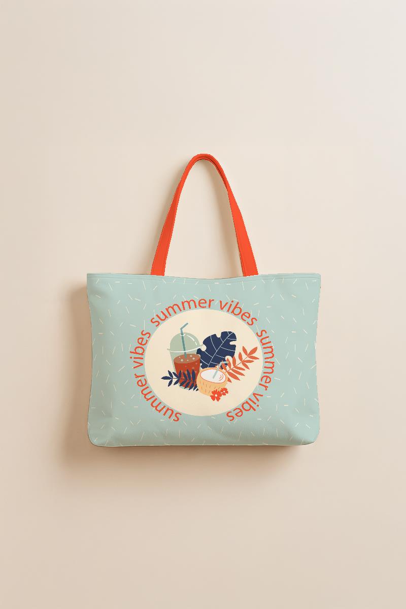 Evdek Vibes Plaj Havlulu Plaj Çantası 35x40 Cm