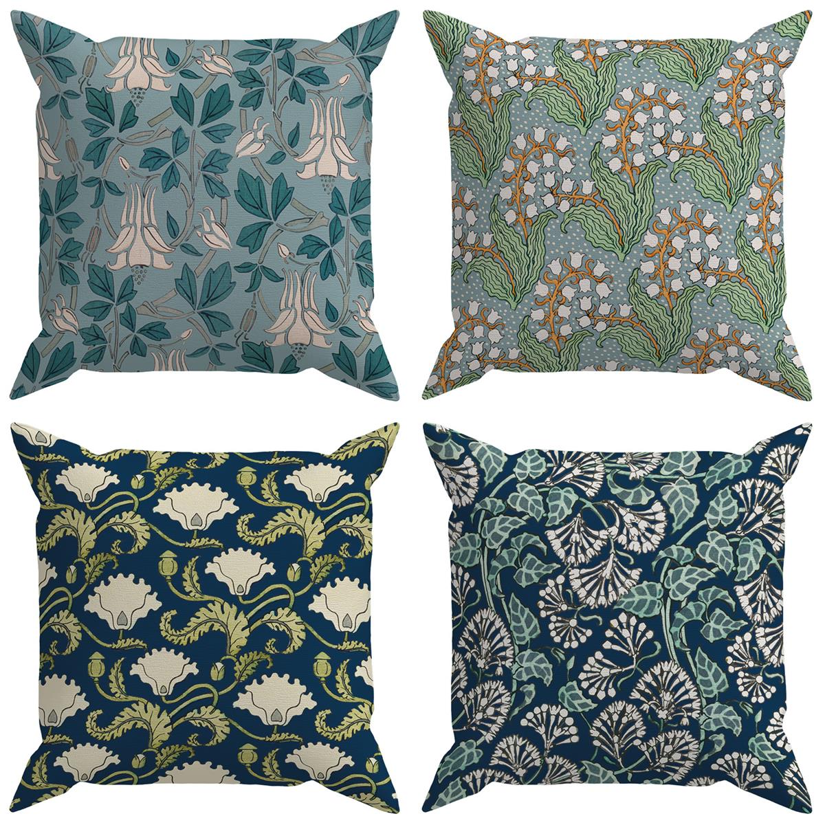 Evdek Vintage 4'lü Kırlent Kılıf Ds1