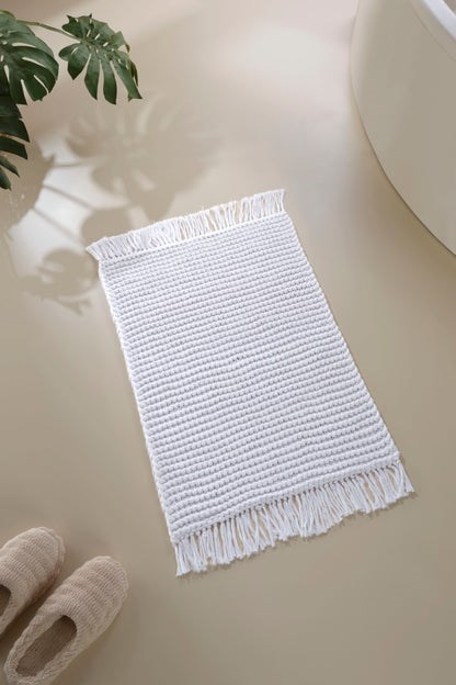 İrya Lavish El Örgüsü Banyo Paspası Beyaz 50x70 Cm - 13070001