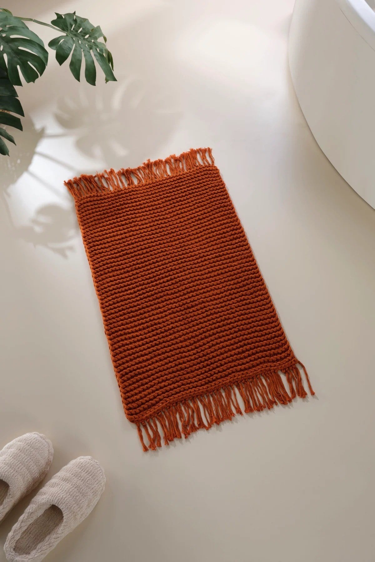 İrya Lavish El Örgüsü Banyo Paspası Kiremit 50x70 Cm - 13070002