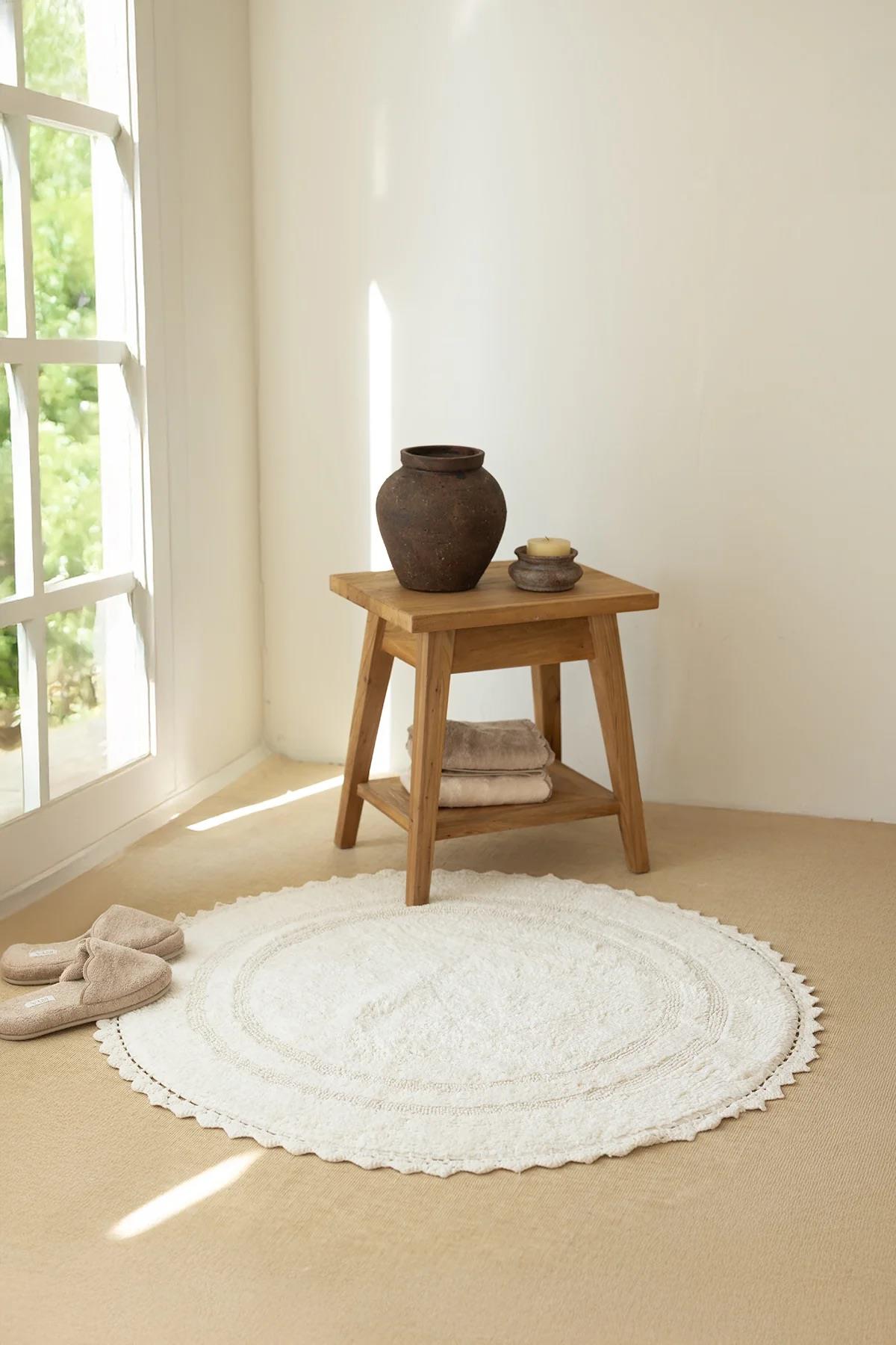 İrya Olea Banyo Paspası Ekru 100x100 Cm