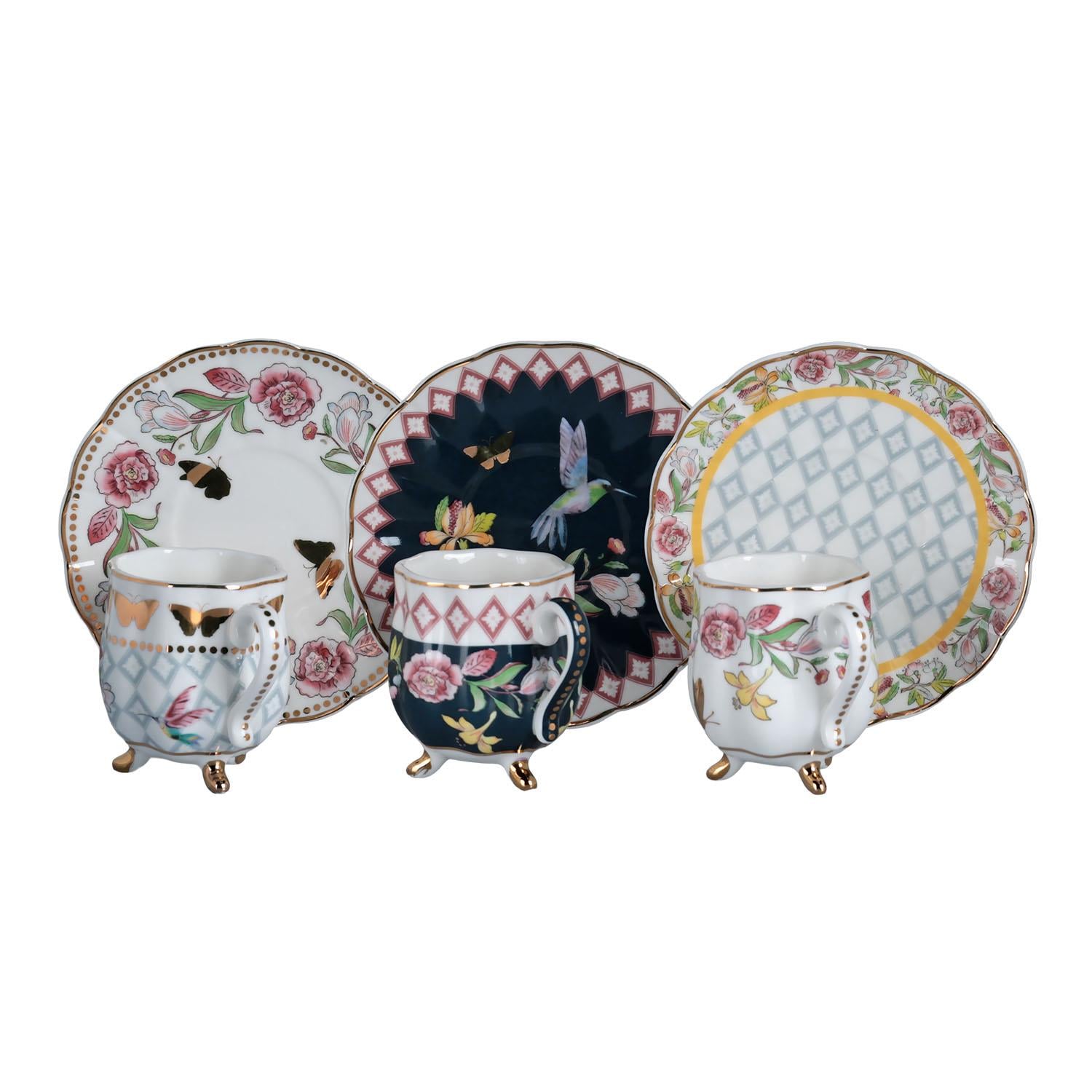 Lucky Art Evelyn Bone Ayaklı Kahve Fincan Takımı 12 Parça - LYHD 663