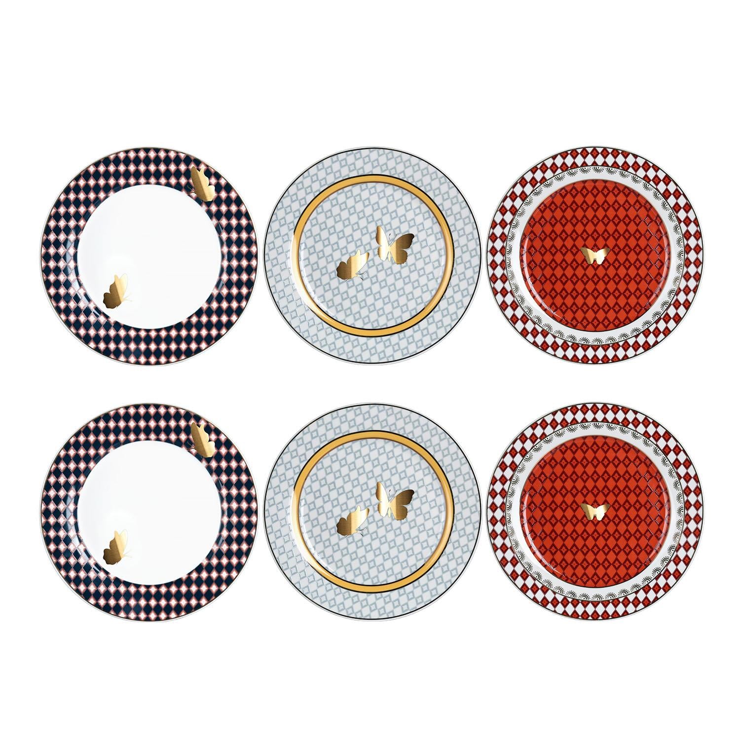 Lucky Art Evelyn Bone Servis Tabak Seti 6'lı 20 Cm - LYHD 661