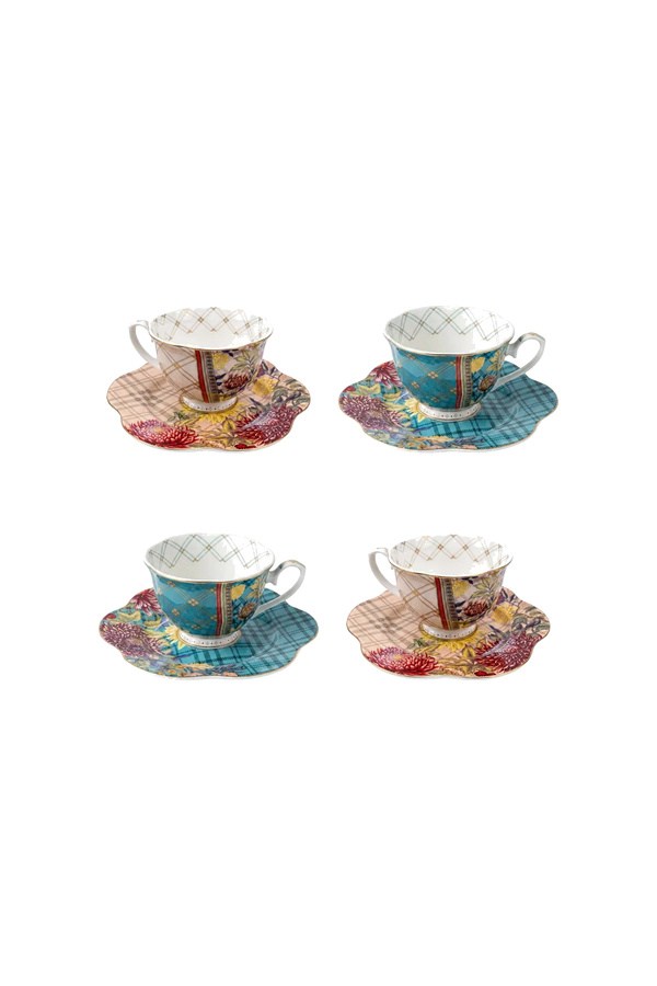 Lucky Art Laverna Bone Çay Fincan Takımı 8 Parça - LYTH 132
