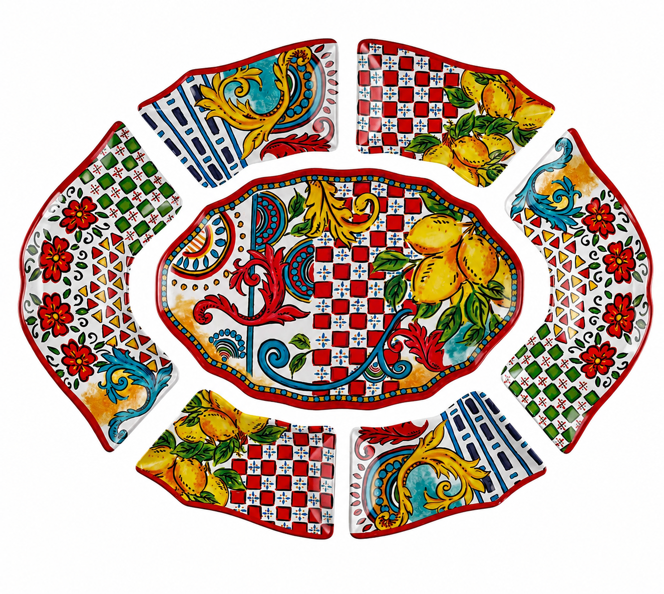 Lucky Art Lemozia Melamin Meze Seti 7 Parça - LYBF 019