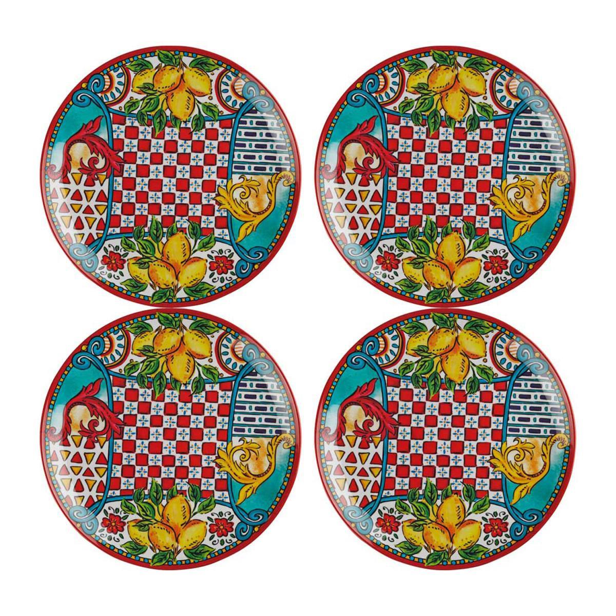 Lucky Art Lemozia Melamin Servis Tabak Seti 4'lü 27 Cm - LYBF 015