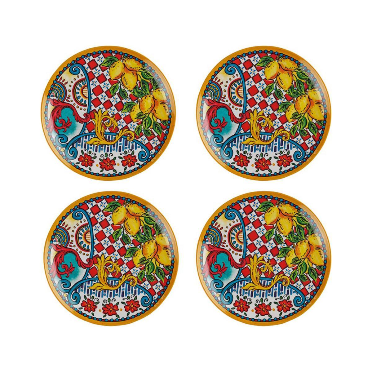 Lucky Art Lemozia Melamin Servis Tabak Seti 4'lü 23 Cm - LYBF 016