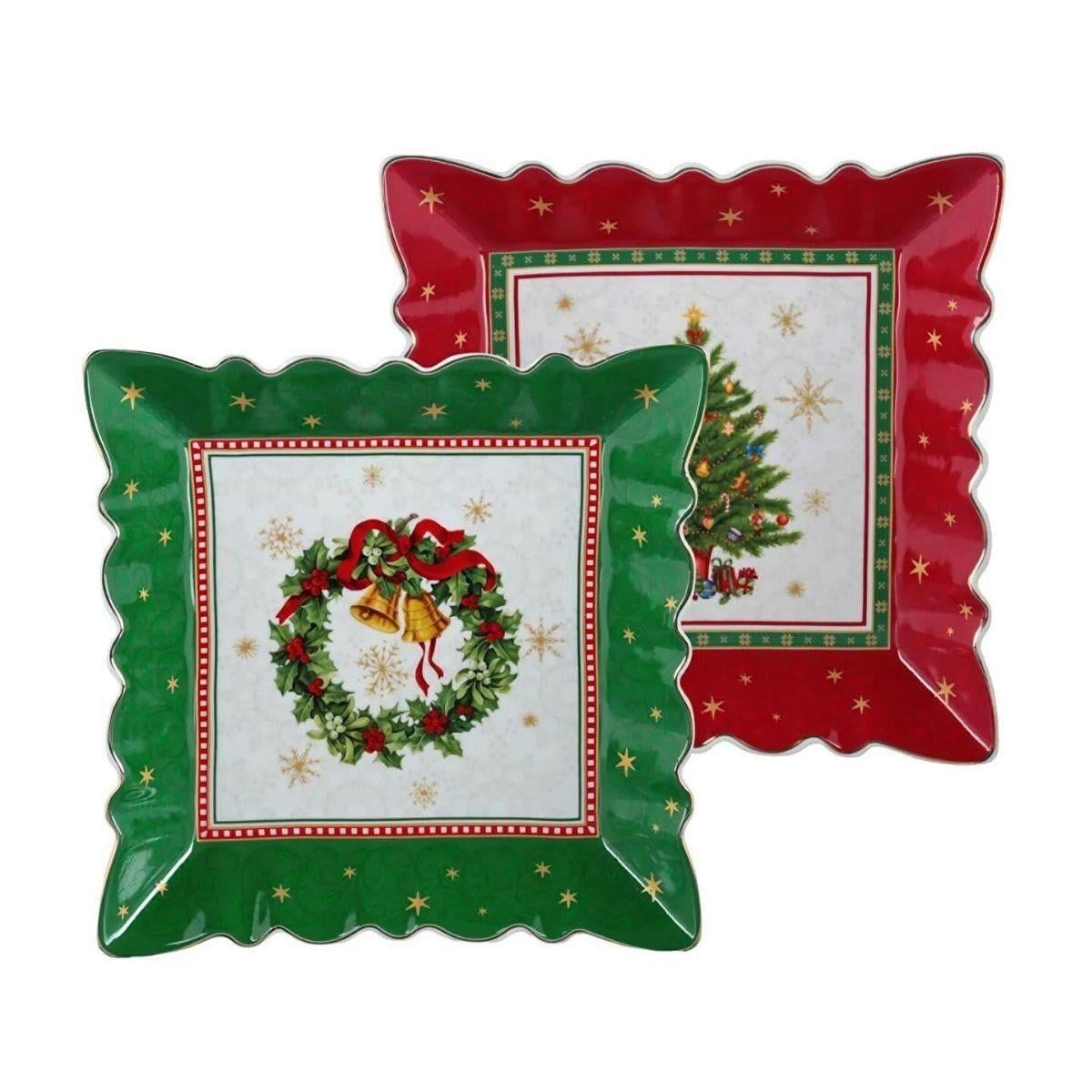 Lucky Art Merrilyn Bone Kare Tabak Seti 2'li 23 Cm - LYBA 095