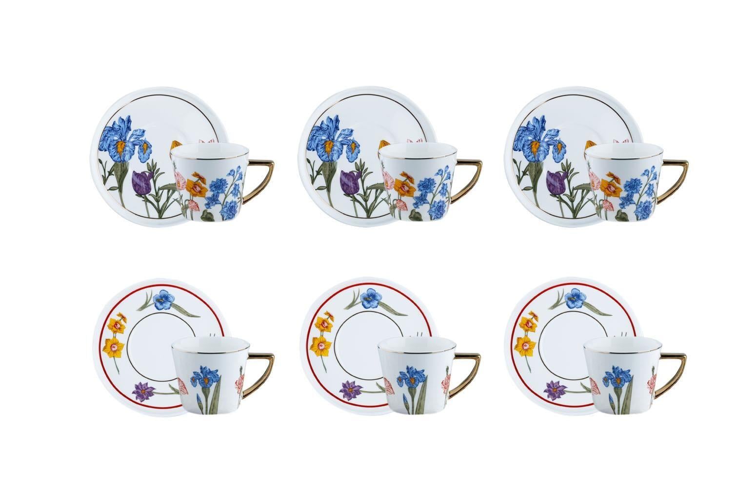 Lucky Art Olivia Bone Çay Fincan Seti 12 Parça - LYEG 247