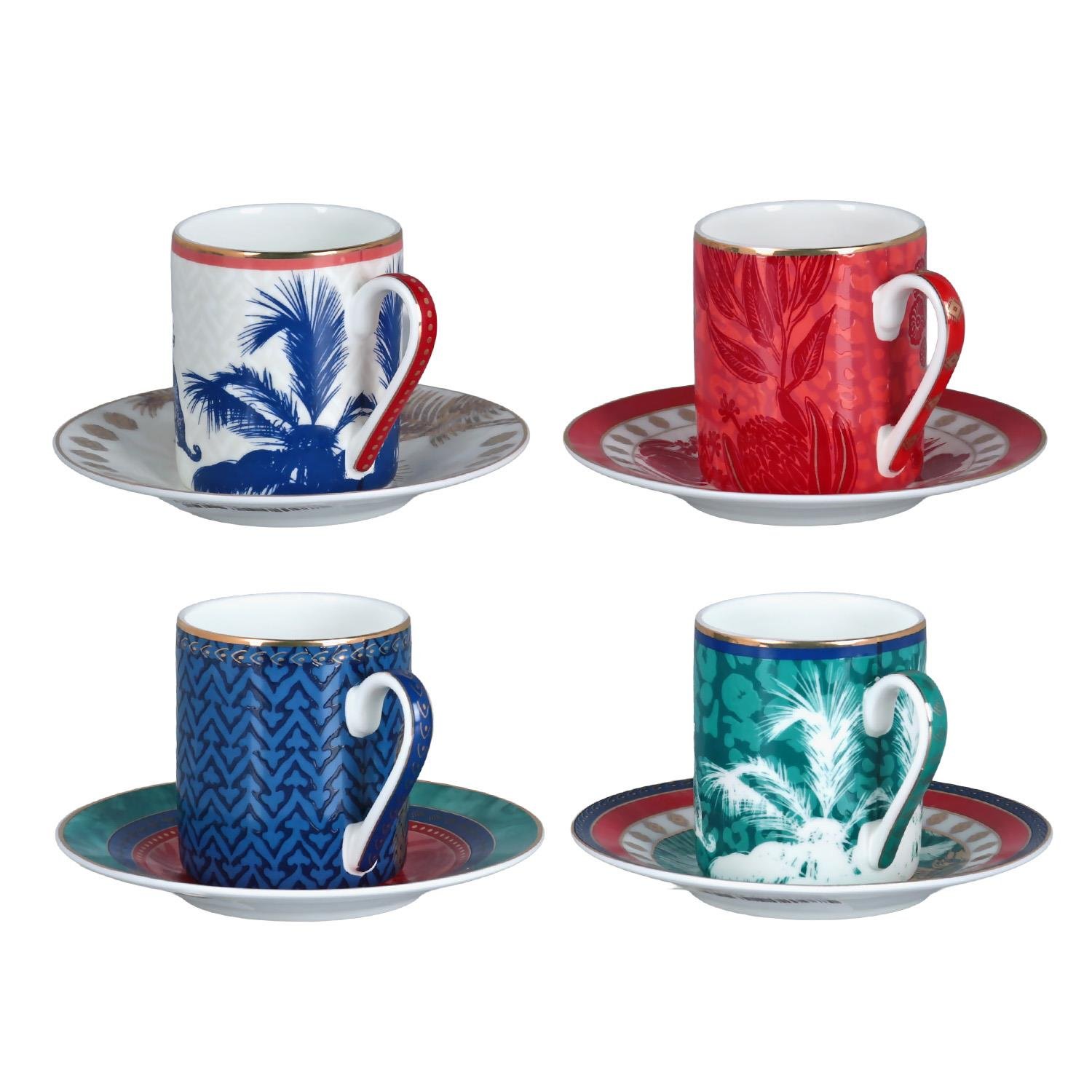 Lucky Art Palmera Bone Kahve Fincan Seti 8 Parça