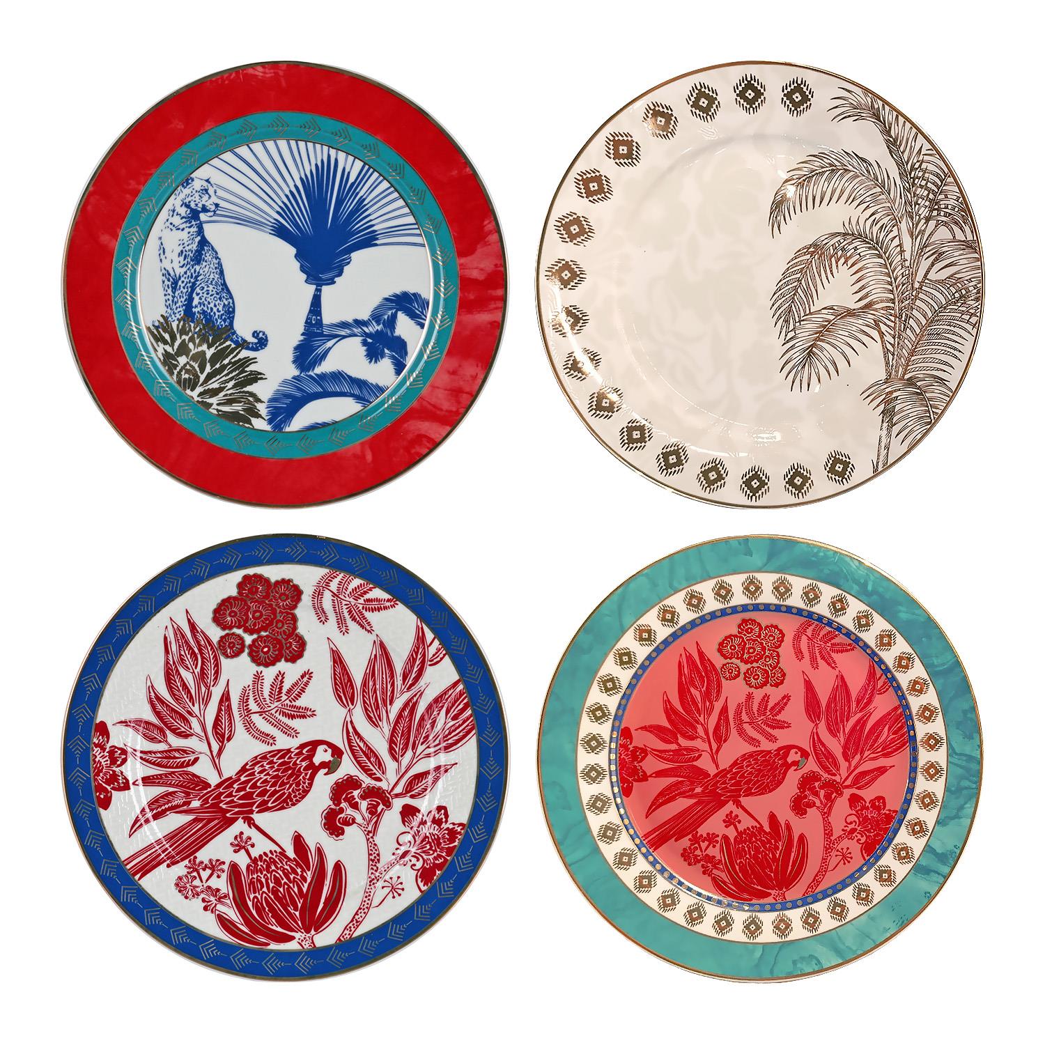 Lucky Art Palmera Bone Servis Tabak Seti 4'lü 27 Cm