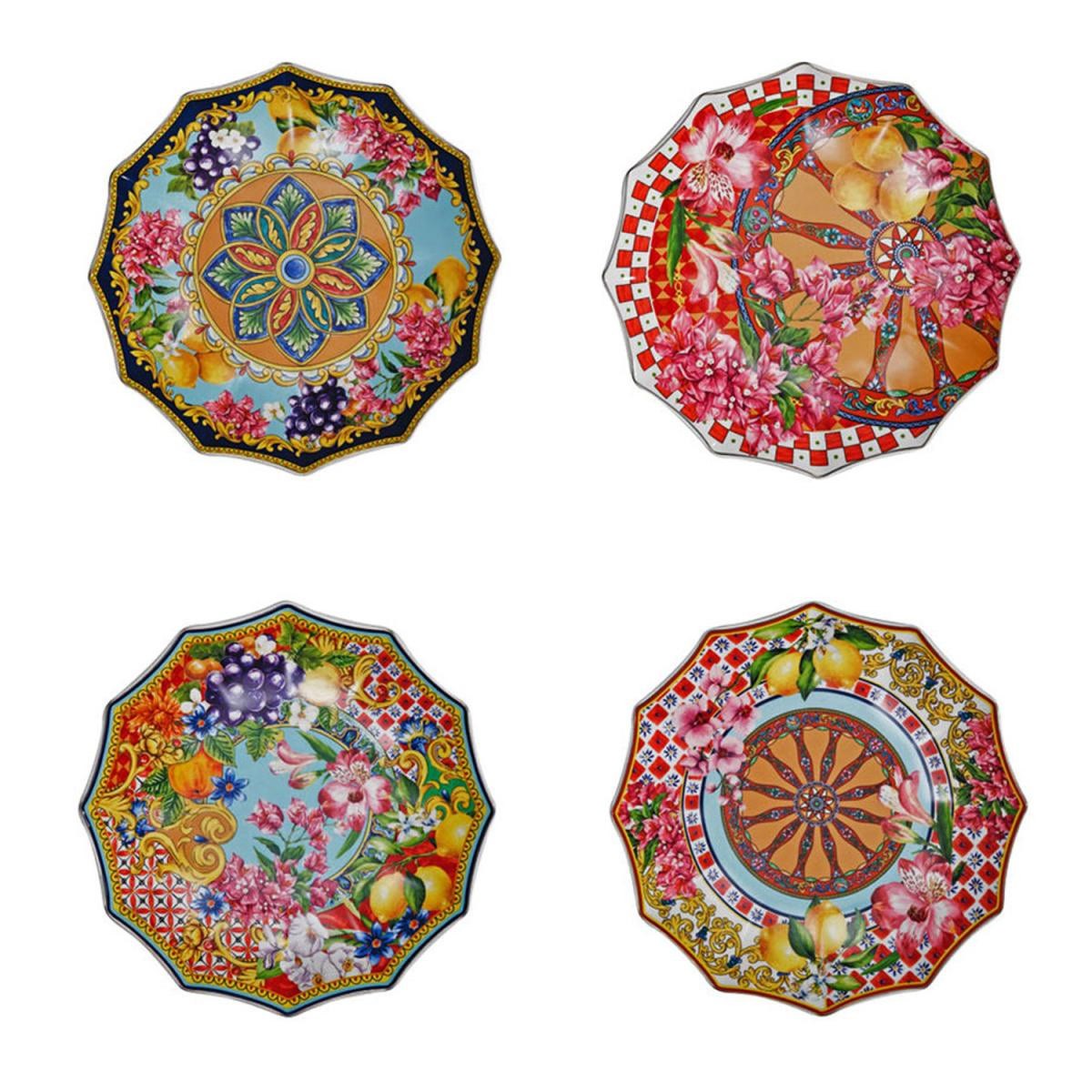 Lucky Art Solarie Bone Servis Tabak Seti 4'lü 22 Cm - 