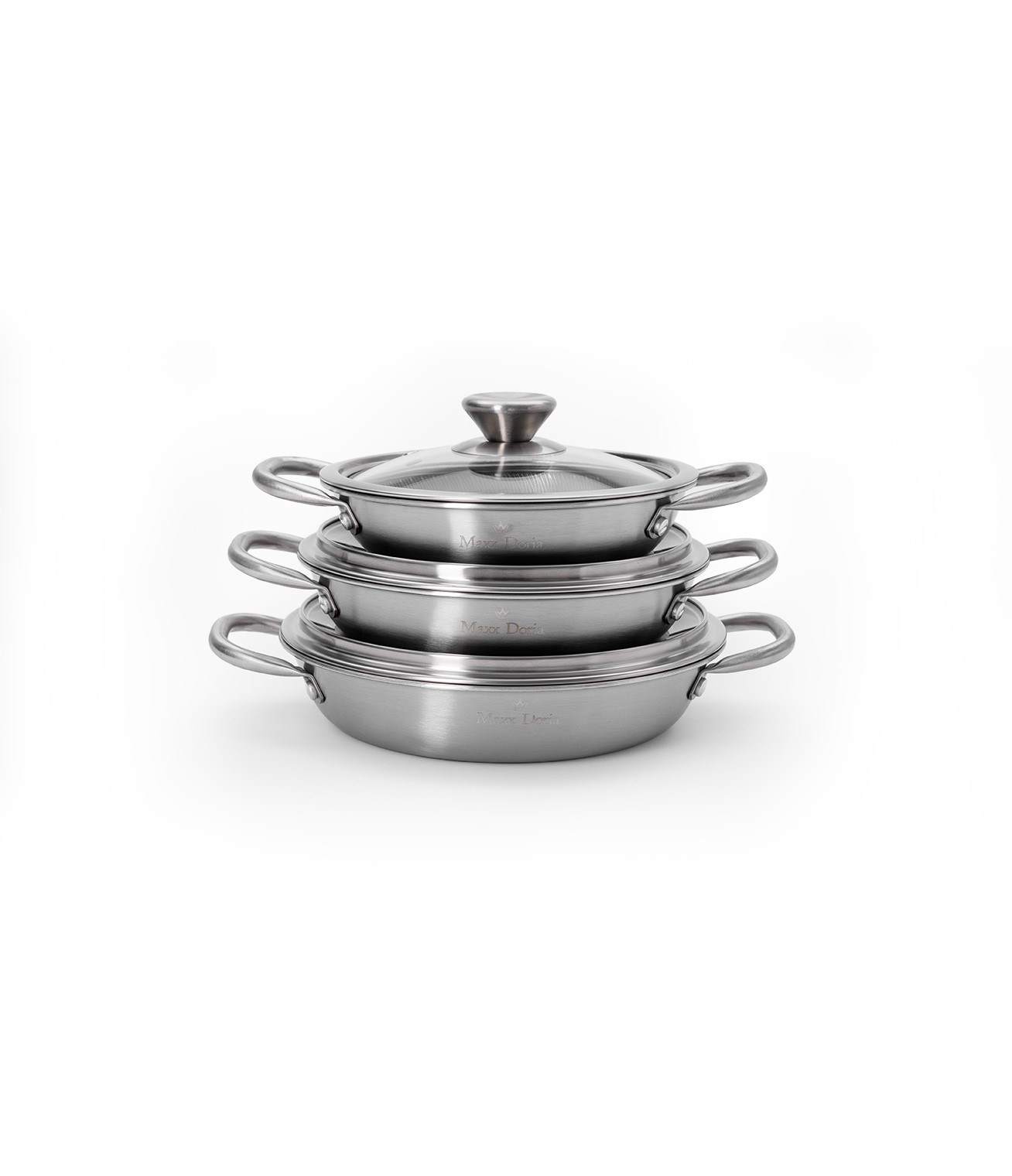 Maxx Doria Steel Fusion Kapaklı Sahan Takımı 6 Parça - P403PŞÜ.30049.01