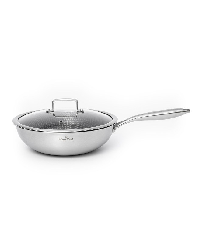 Maxx Doria Steel Fusion Kapaklı Wok Tava 28 Cm - P403PŞÜ.30019.01