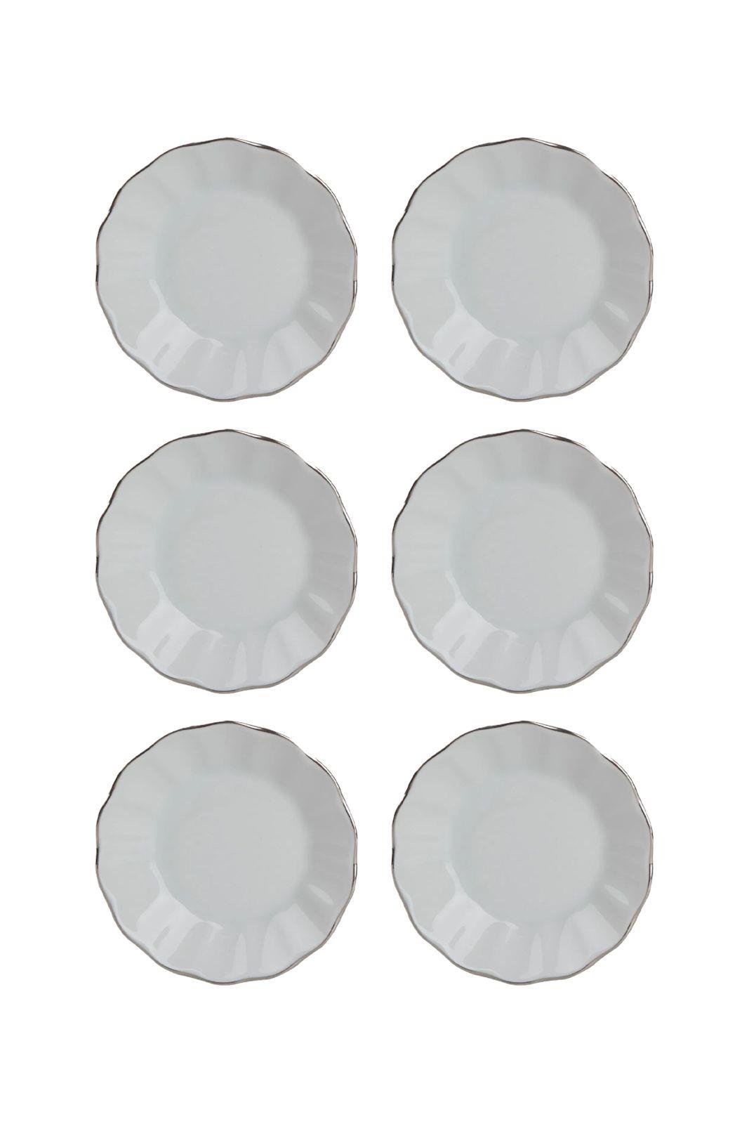 Porland 6'lı Platin Çay Tabak 11 Cm