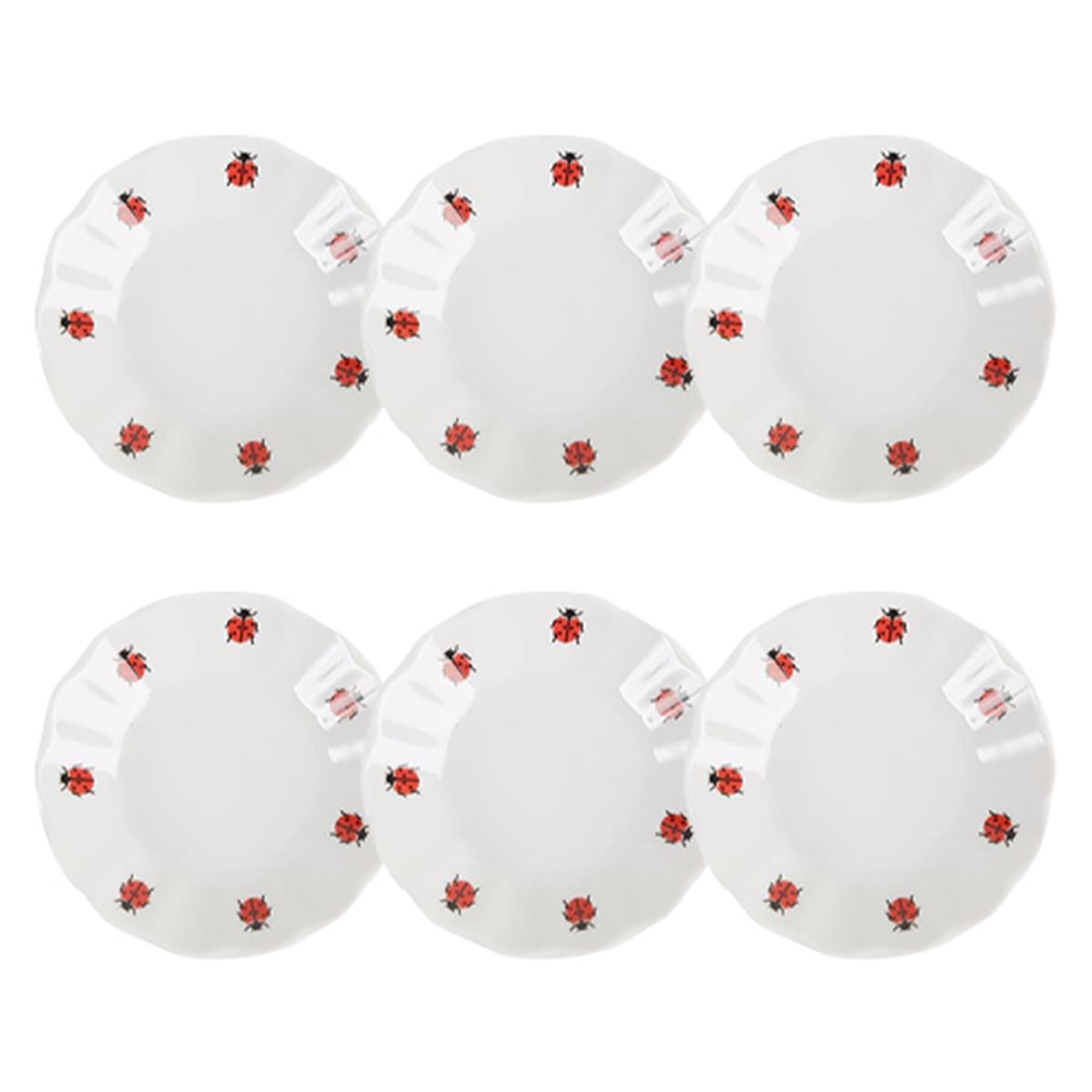 Porland 6'lı Uğur Böceği Çay Tabak 11 Cm