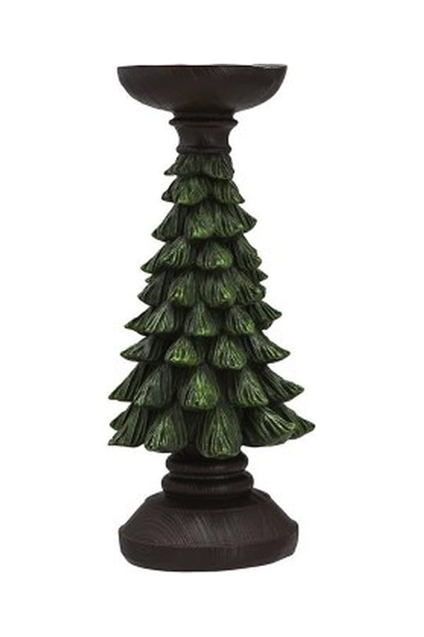 Porland Ağaç Polyresin Mumluk 27 cm - 04STY012580