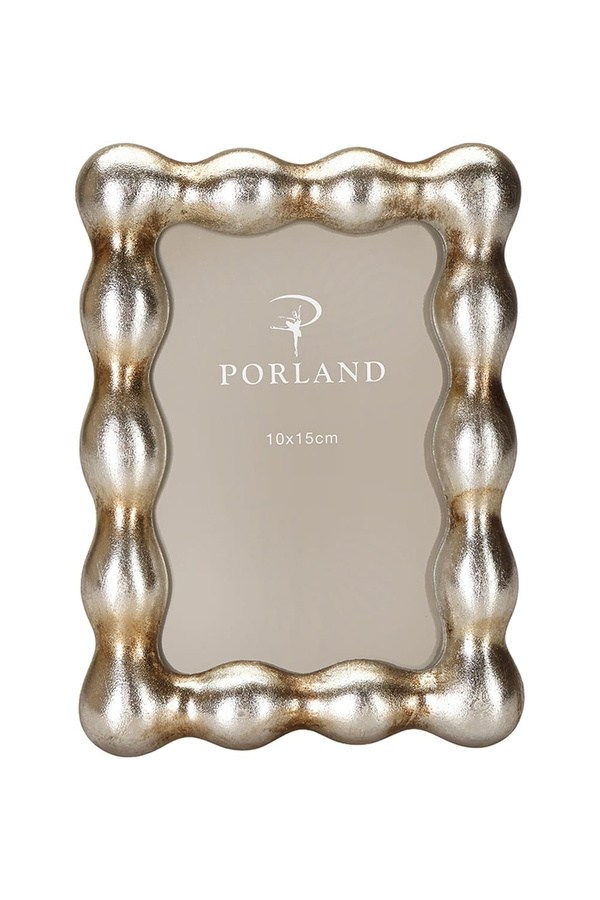 Porland Casey Gümüş Rengi Polyresin Çerçeve 10x15 cm - 04STY012494