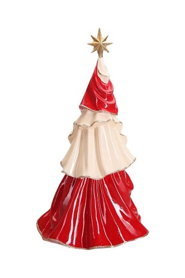 Porland Dekoratif Ağaç Kırmızı Beyaz 35cm - 04STY012562