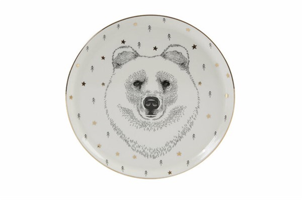 Porland Forest Bear Düz Tabak 20 Cm