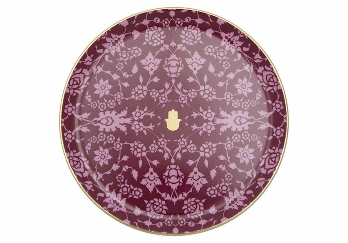 Porland Glamorous Fuşya Düz Tabak 24 Cm