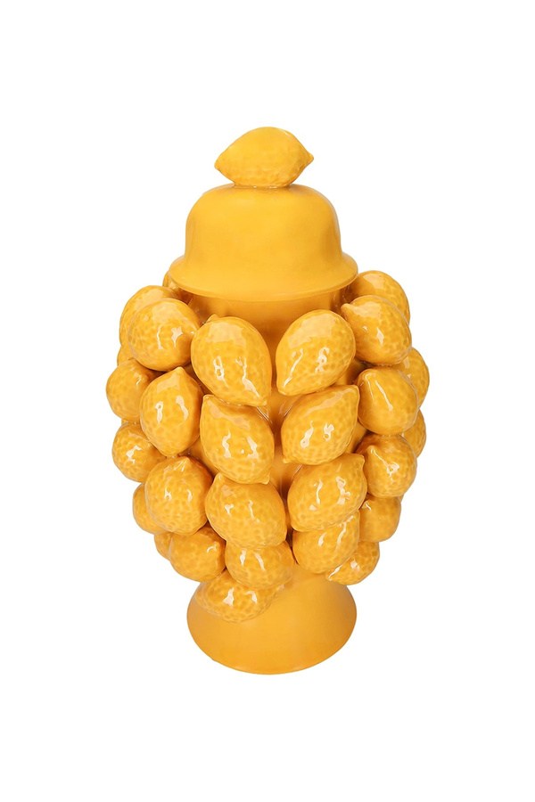 Porland Limon Kapaklı Vazo 24x24x41 cm - 04STY012007