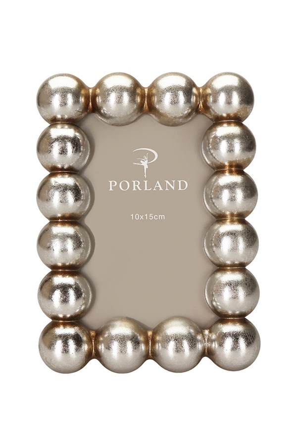 Porland Linda Gümüş Rengi Polyresin Çerçeve 10x15 cm - 04STY012492