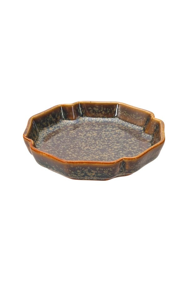 Porland Mix&Match Mavi Kahve Düz Tabak 10 cm - 04STY012385