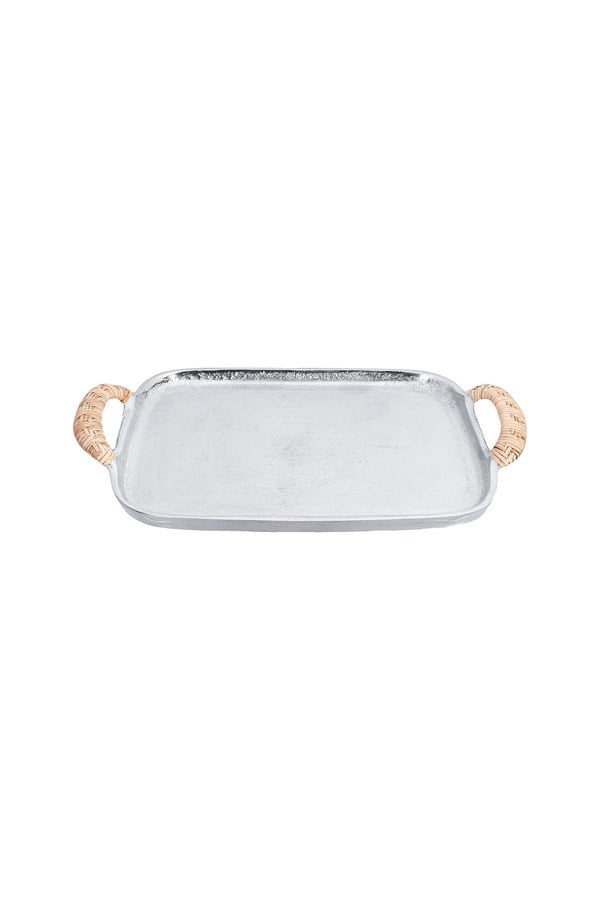 Porland Nora Silver Tepsi 38x25x4cm - 04STY010494