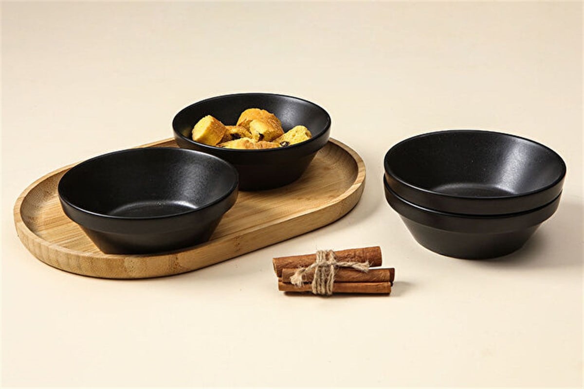 Porland Ruby Seasons Bazalt 4'lü Kase Seti 14 cm