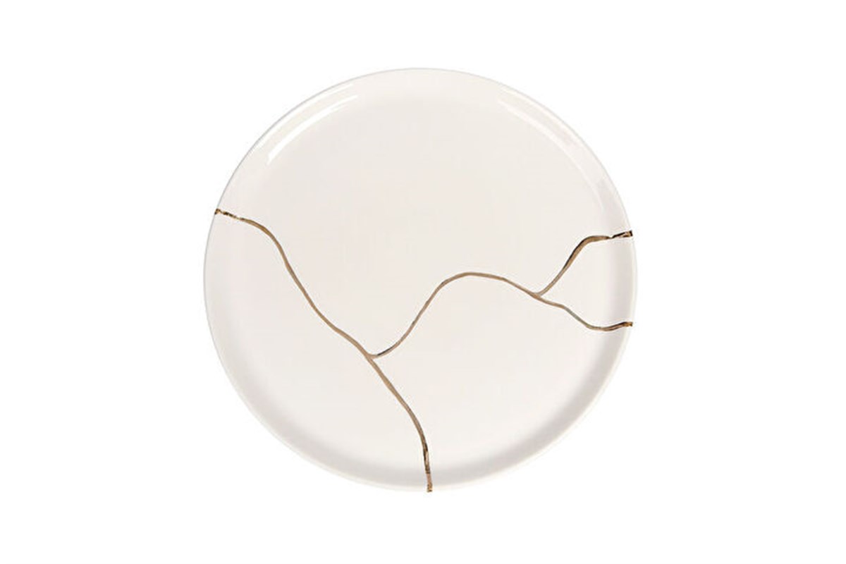 Porland Spirits Altın Yaldız Düz Tabak 24cm