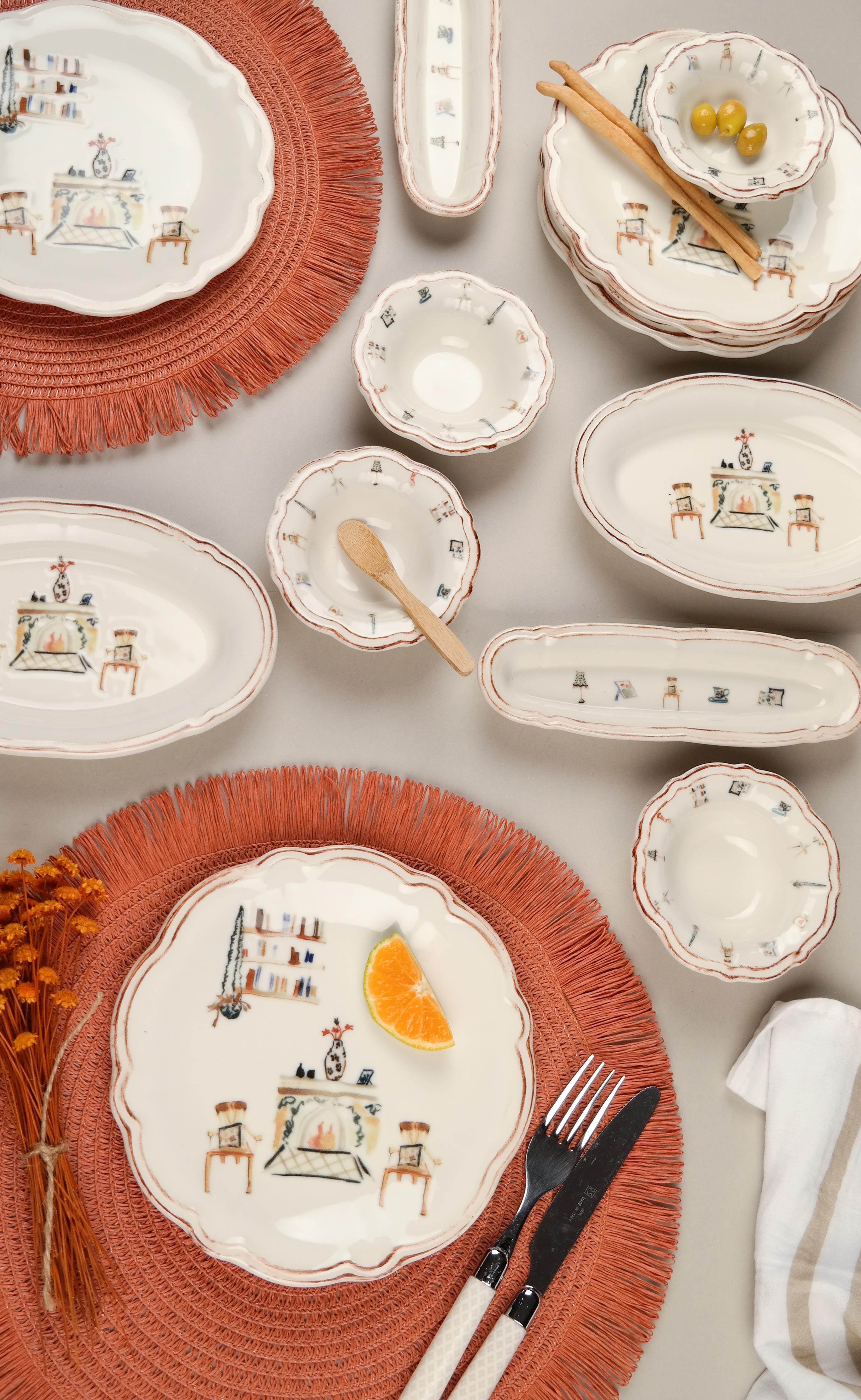 Porser Faylinn Fulya Kahvaltı Set 14 Parça