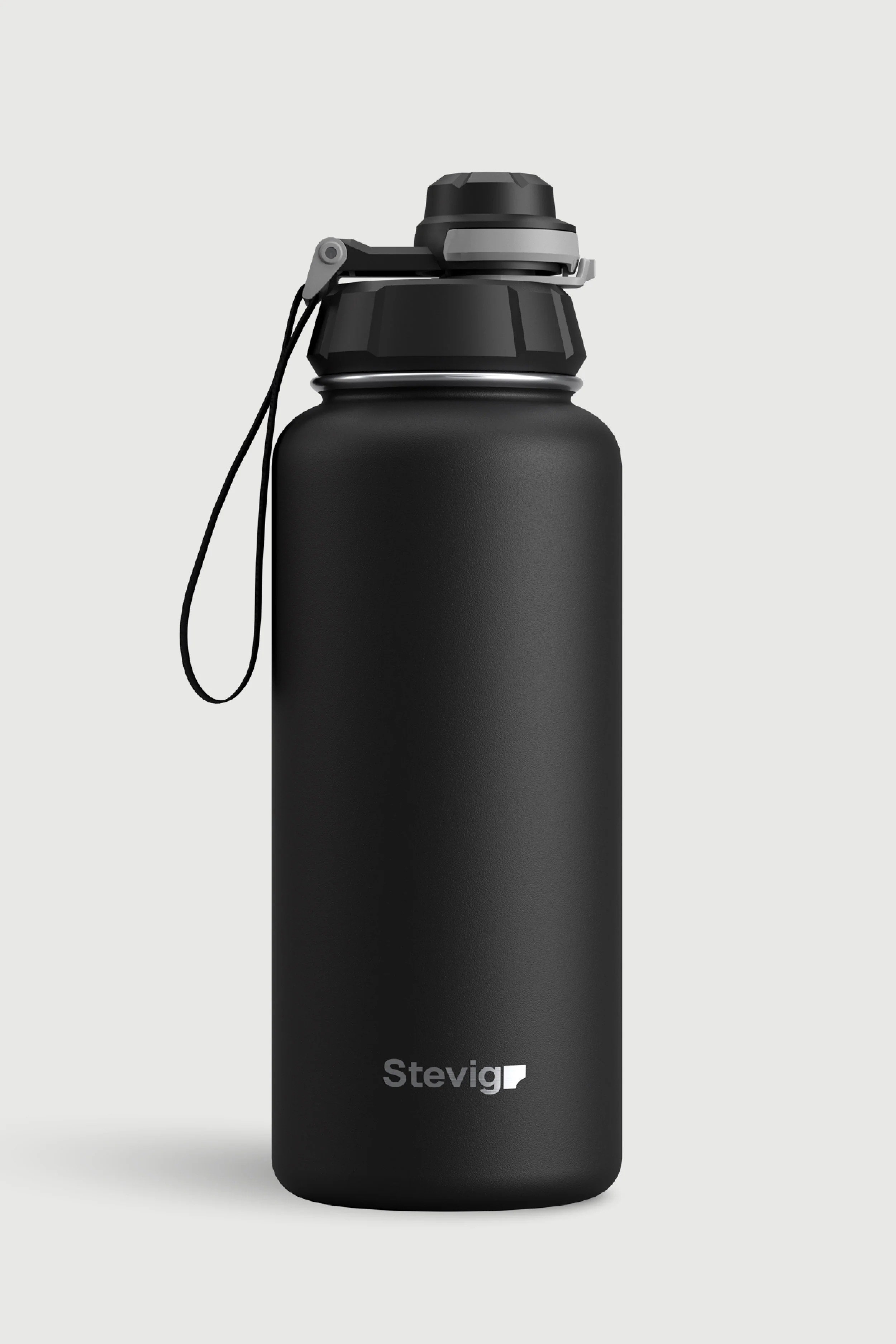 Stevig 1 Hand Leak-Proof Sızdırmaz Çelik Termos Black 1000 ml - 961110003286