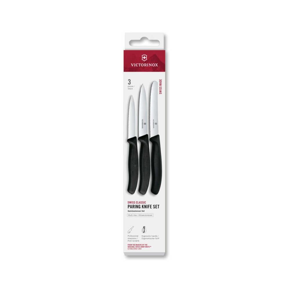 Victorinox Swiss Classic 3'lü Bıçak Seti Siyah - 6.7113.34