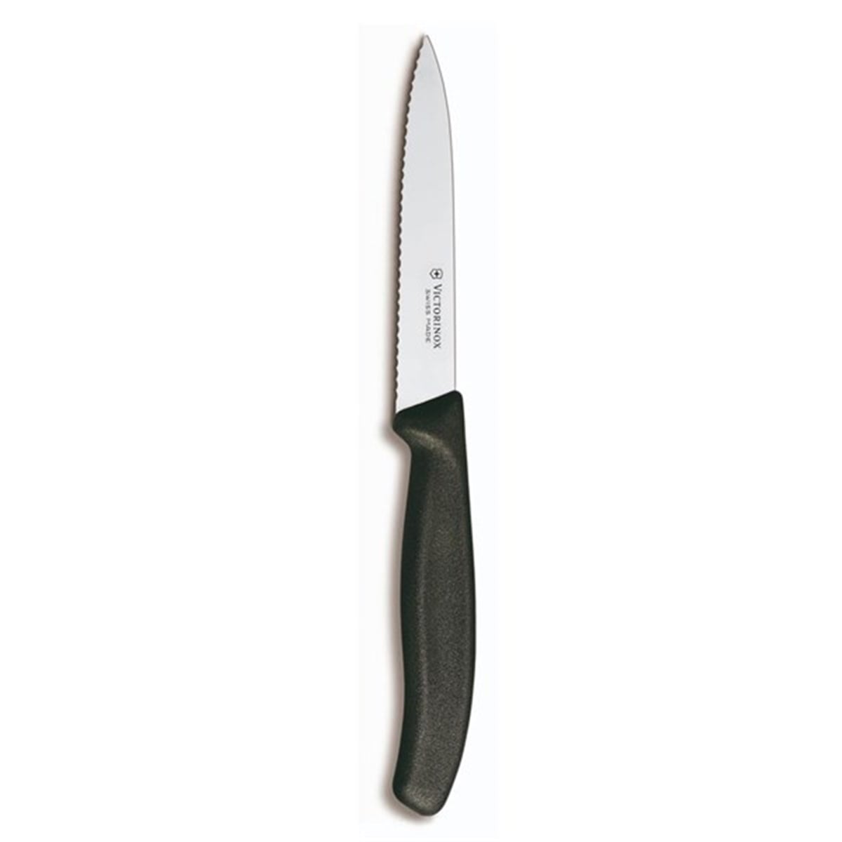 Victorinox SwissClassic Tırtıklı Soyma Bıçağı Siyah 10 Cm