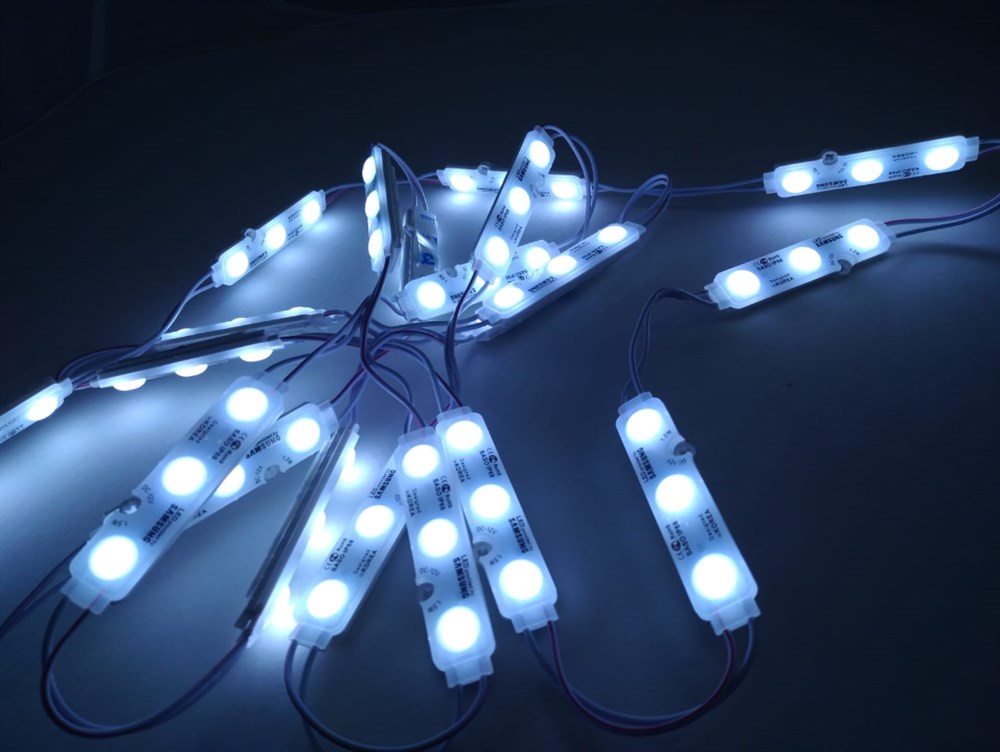 12V 10.000K Beyaz Samsung Çipli Modül LED – 20 li  Paket, Yüksek Parlaklık ALS-105B