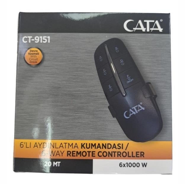 6 Devre Aydınlatma Kumandası (6X1000W) 220V  CATA Ct-9151