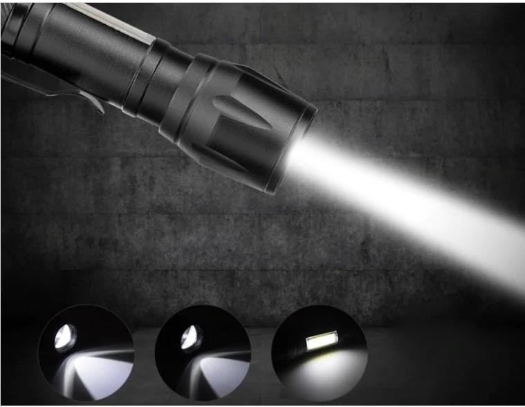 CATA Şarj Edilebilir Ledli 5W Polis El Feneri Beyaz ışık fonksiyonlu CT-8024