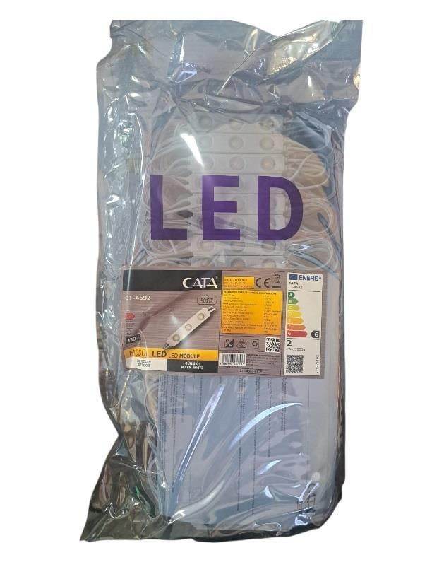 CT-4592 ( 100adet ) 12V MODUL LED BEYAZ IŞIK ( 2 WATT ) KRİSTAL MERCEKLİ LED MODUL ( 100 ADET )
