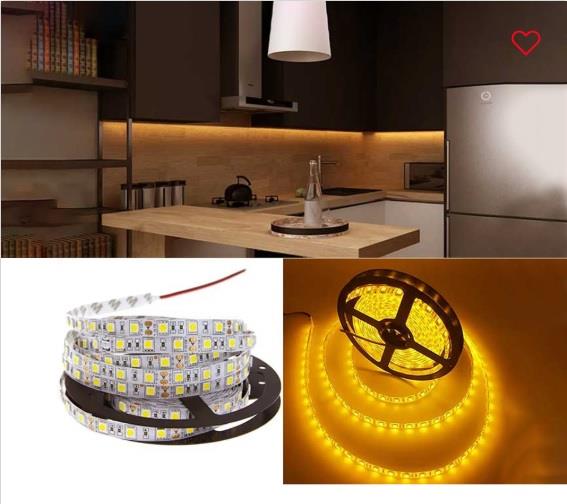 Cata CT-4485 Amber 10 Çipli Şerit LED İç Mekan 12V Amber  5MT/PAKET