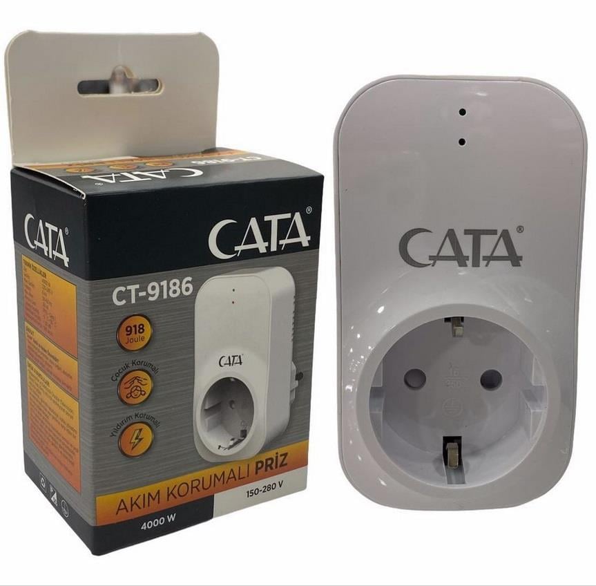 Cata CT-9186 4000W 918 Joule Akım Korumalı Priz