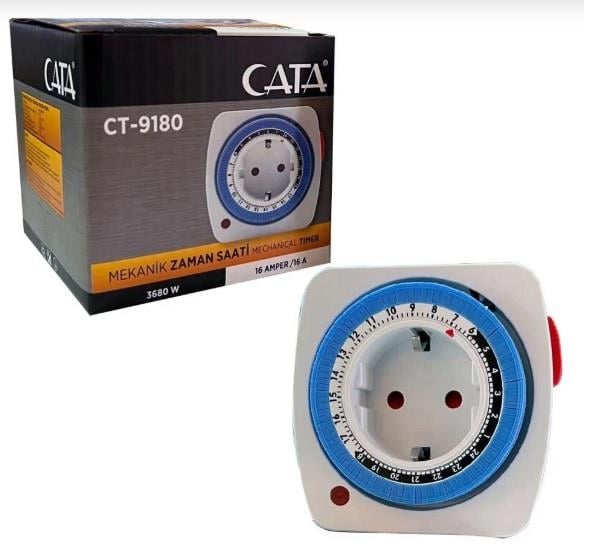 Cata Ct-9180 Mekani̇k Zaman Ayarlı Pri̇z Ti̇pi̇