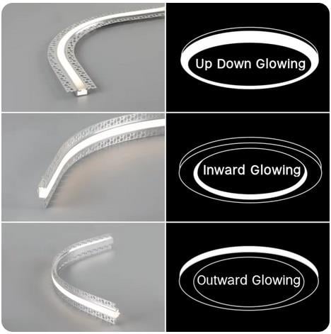 ESNEK TRIMLES ALÇIPAN GÖMME LED KANALI 3MT/BOY - 1 CM KAPAK GENİŞLİK