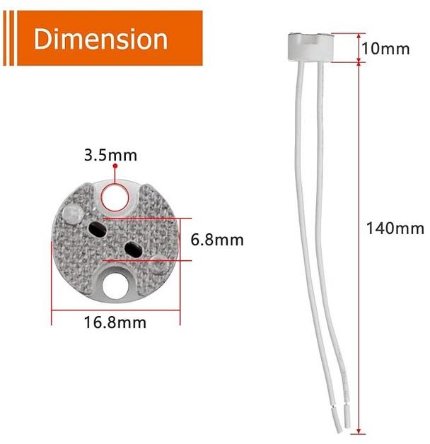 ALLES MR16 İğne Bacak Spot Duy - Seramik Gövde, 12V LED   Halojen Uyumlu