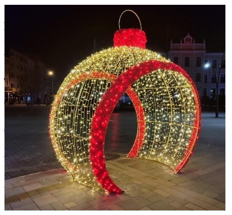 YILBAŞI LED DEKOR ( 250 CM ) IŞIKLI KÜRE  LED IŞIKLI SOKAK VE AVM LER İÇİN - HAZIR DEKOR KOLAY KURULUM