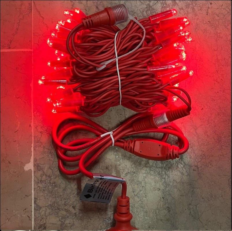YILBAŞI LED IŞIK İP LED 10 MT KIRMIZI SABİT IP65 KIRMIZI KABLO KABLO AL-80